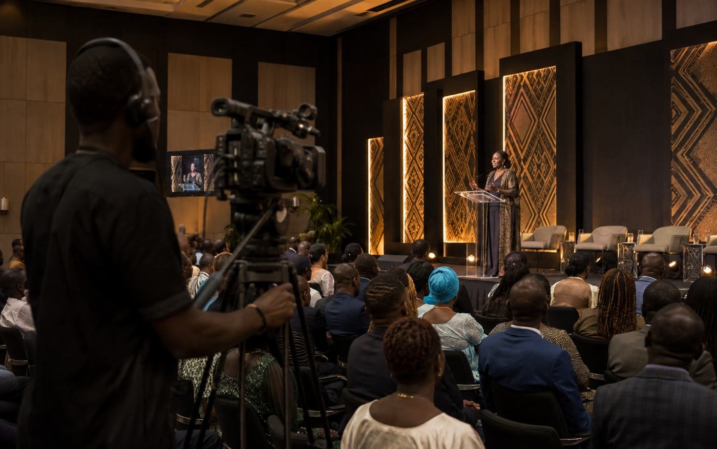 Captation video d'une conference professionnelle a Dakar
